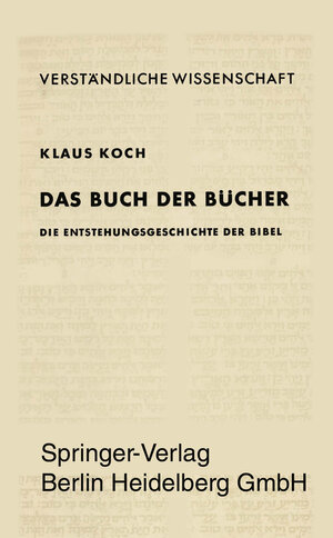 Buchcover Das Buch der Bücher | Karl Koch | EAN 9783662000632 | ISBN 3-662-00063-6 | ISBN 978-3-662-00063-2