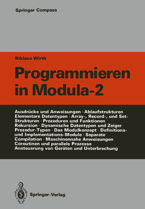 Buchcover Programmieren in Modula-2 | Niklaus Wirth | EAN 9783662001165 | ISBN 3-662-00116-0 | ISBN 978-3-662-00116-5