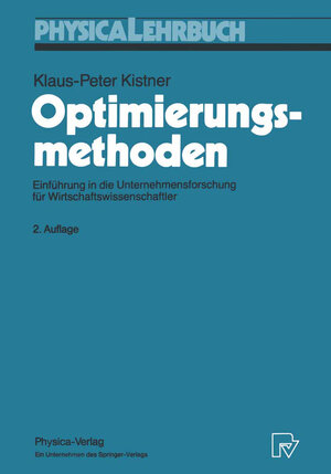 Buchcover Optimierungsmethoden | Klaus-Peter Kistner | EAN 9783662004272 | ISBN 3-662-00427-5 | ISBN 978-3-662-00427-2