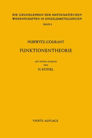 Buchcover Vorlesungen über allgemeine Funktionentheorie und elliptische Funktionen | Adolf Hurwitz | EAN 9783662007501 | ISBN 3-662-00750-9 | ISBN 978-3-662-00750-1