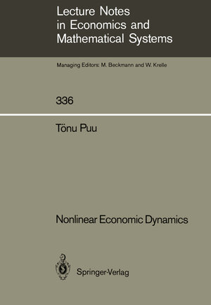 Buchcover Nonlinear Economic Dynamics | Tönu Puu | EAN 9783662007549 | ISBN 3-662-00754-1 | ISBN 978-3-662-00754-9