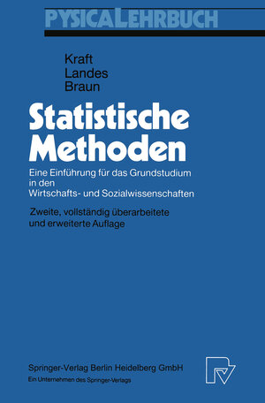 Buchcover Statistische Methoden | Manfred Kraft | EAN 9783662010372 | ISBN 3-662-01037-2 | ISBN 978-3-662-01037-2