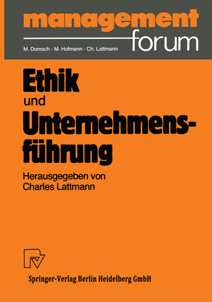 Buchcover Ethik und Unternehmensführung  | EAN 9783662016022 | ISBN 3-662-01602-8 | ISBN 978-3-662-01602-2