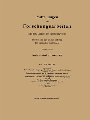 Buchcover Mitteilungen über Forschungsarbeiten auf dem Gebiete des Ingenieurwesens | Carl von Bach | EAN 9783662022511 | ISBN 3-662-02251-6 | ISBN 978-3-662-02251-1