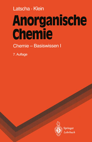 Buchcover Anorganische Chemie | Hans P. Latscha | EAN 9783662057599 | ISBN 3-662-05759-X | ISBN 978-3-662-05759-9