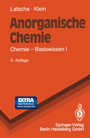 Buchcover Anorganische Chemie | Hans P. Latscha | EAN 9783662057605 | ISBN 3-662-05760-3 | ISBN 978-3-662-05760-5