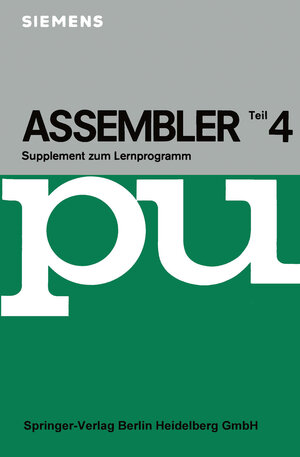 Buchcover Assembler IV | H. Kramer | EAN 9783662058572 | ISBN 3-662-05857-X | ISBN 978-3-662-05857-2