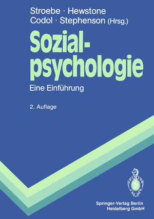 Buchcover Sozialpsychologie  | EAN 9783662099575 | ISBN 3-662-09957-8 | ISBN 978-3-662-09957-5