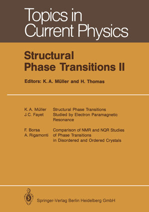 Buchcover Structural Phase Transitions II  | EAN 9783662101155 | ISBN 3-662-10115-7 | ISBN 978-3-662-10115-5