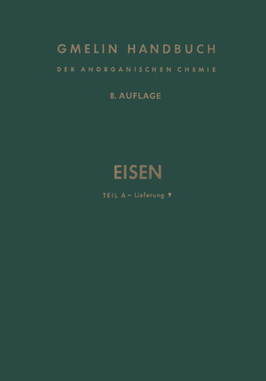 Buchcover Eisen  | EAN 9783662115428 | ISBN 3-662-11542-5 | ISBN 978-3-662-11542-8