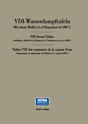 Buchcover VDI-Wasserdampftafeln / VDI-Steam Tables / Tables VDI des constantes de la vapeur d’eau | Werner Koch | EAN 9783662132791 | ISBN 3-662-13279-6 | ISBN 978-3-662-13279-1