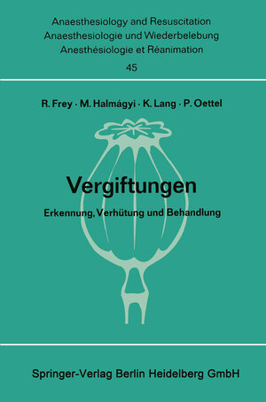 Buchcover Vergiftungen  | EAN 9783662133705 | ISBN 3-662-13370-9 | ISBN 978-3-662-13370-5