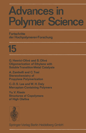 Buchcover Advances in Polymer Science / Fortschritte der Hochpolymeren-Forschung | Hans-Joachim Cantow | EAN 9783662155523 | ISBN 3-662-15552-4 | ISBN 978-3-662-15552-3