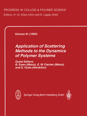 Buchcover Application of Scattering Methods to the Dynamics of Polymer Systems  | EAN 9783662156940 | ISBN 3-662-15694-6 | ISBN 978-3-662-15694-0