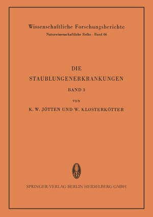 Buchcover Die Staublungenerkrankungen  | EAN 9783662218068 | ISBN 3-662-21806-2 | ISBN 978-3-662-21806-8