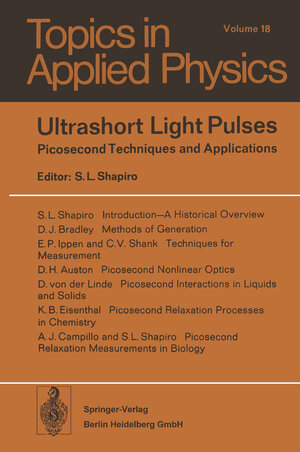 Buchcover Ultrashort Light Pulses  | EAN 9783662225745 | ISBN 3-662-22574-3 | ISBN 978-3-662-22574-5