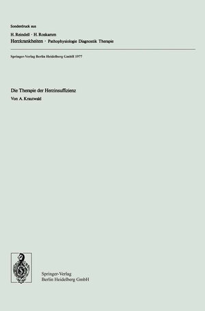 Buchcover Die Therapie der Herzinsuffizienz | Alfons Krautwald | EAN 9783662239353 | ISBN 3-662-23935-3 | ISBN 978-3-662-23935-3