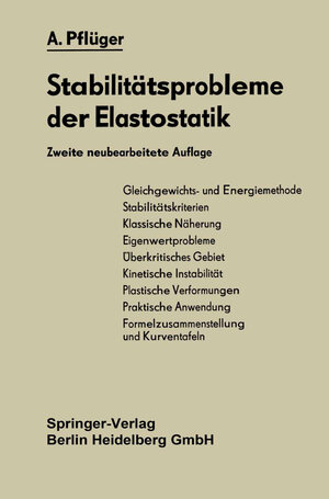 Buchcover Stabilitätsprobleme der Elastostatik | Alf Pflüger | EAN 9783662250235 | ISBN 3-662-25023-3 | ISBN 978-3-662-25023-5