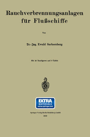 Buchcover Rauchverbrennungsanlagen für Flußschiffe | Ewald Sachsenberg | EAN 9783662250976 | ISBN 3-662-25097-7 | ISBN 978-3-662-25097-6
