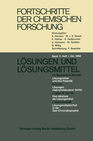 Buchcover Fortschritte der chemischen Forschung | F. G. Fischer | EAN 9783662257746 | ISBN 3-662-25774-2 | ISBN 978-3-662-25774-6