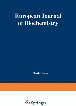 Buchcover European journal of biochemistry | Claude Liébecq | EAN 9783662258132 | ISBN 3-662-25813-7 | ISBN 978-3-662-25813-2