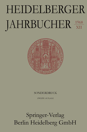 Buchcover Eichendorff in Heidelberg | Walter Reiprich | EAN 9783662259771 | ISBN 3-662-25977-X | ISBN 978-3-662-25977-1