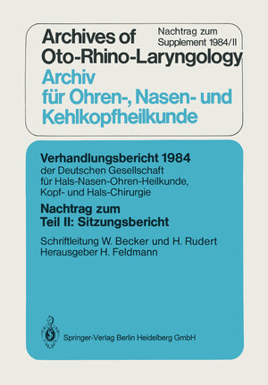 Buchcover Nachtrag zum Teil II: Sitzungsbericht  | EAN 9783662268032 | ISBN 3-662-26803-5 | ISBN 978-3-662-26803-2