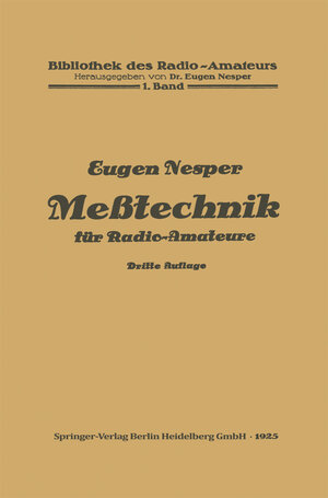 Buchcover Meßtechnik für Radio-Amateure | Eugen Nesper | EAN 9783662269480 | ISBN 3-662-26948-1 | ISBN 978-3-662-26948-0