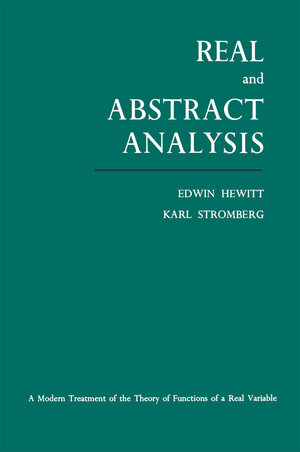 Buchcover Real and Abstract Analysis | Edwin Hewitt | EAN 9783662297940 | ISBN 3-662-29794-9 | ISBN 978-3-662-29794-0
