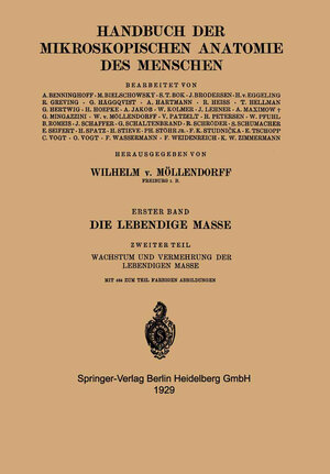 Buchcover Die Lebendige Masse | Dr. F. Wassermann | EAN 9783662305294 | ISBN 3-662-30529-1 | ISBN 978-3-662-30529-4