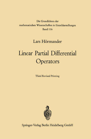 Buchcover Linear Partial Differential Operators | Lars Hörmander | EAN 9783662307229 | ISBN 3-662-30722-7 | ISBN 978-3-662-30722-9