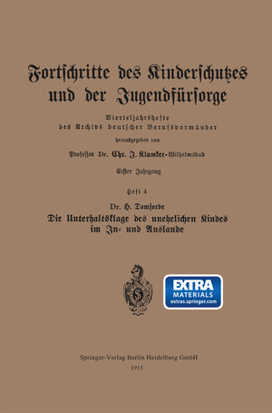 Buchcover Fortschritte des Kinderschutzes und der Jugendfürsorge  | EAN 9783662322659 | ISBN 3-662-32265-X | ISBN 978-3-662-32265-9