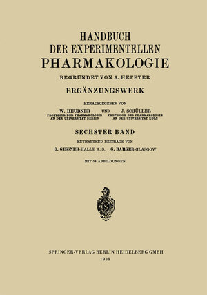 Buchcover Ergänzungswerk | Otto Gessner | EAN 9783662329214 | ISBN 3-662-32921-2 | ISBN 978-3-662-32921-4