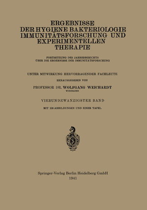 Buchcover Ergebnisse der Hygiene Bakteriologie Immunitätsforschung und Experimentellen Therapie | Wolfgang Weichardt | EAN 9783662330258 | ISBN 3-662-33025-3 | ISBN 978-3-662-33025-8