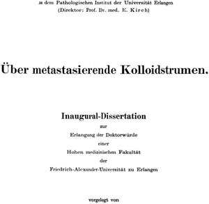 Buchcover Über metastasierende Kolloidstrumen | Ludwig Zapf | EAN 9783662337486 | ISBN 3-662-33748-7 | ISBN 978-3-662-33748-6