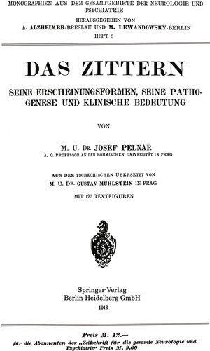 Buchcover Das Zittern | Josef Pelnár | EAN 9783662343791 | ISBN 3-662-34379-7 | ISBN 978-3-662-34379-1