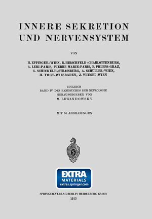 Buchcover Innere Sekretion und Nervensystem | Hans Eppinger | EAN 9783662345436 | ISBN 3-662-34543-9 | ISBN 978-3-662-34543-6