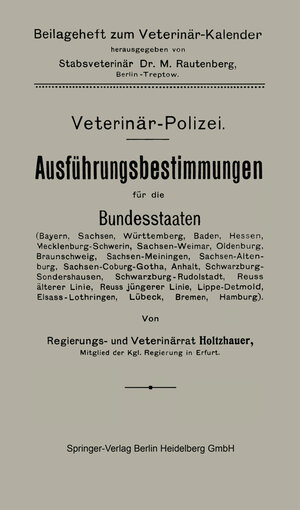 Buchcover Ausführungsbestimmungen für die Bundesstaaten | Friedrich Holtzhauer | EAN 9783662346730 | ISBN 3-662-34673-7 | ISBN 978-3-662-34673-0