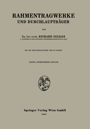 Buchcover Rahmentragwerke und Durchlaufträger | Richard Guldan | EAN 9783662363584 | ISBN 3-662-36358-5 | ISBN 978-3-662-36358-4