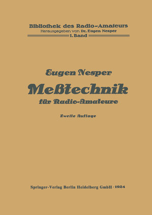Buchcover Meßtechnik für Radio-Amateure | Eugen Nesper | EAN 9783662364475 | ISBN 3-662-36447-6 | ISBN 978-3-662-36447-5