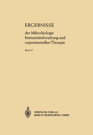 Buchcover Ergebnisse der Mikrobiologie Immunitätsforschung und Experimentellen Therapie | Werner Henle | EAN 9783662367421 | ISBN 3-662-36742-4 | ISBN 978-3-662-36742-1