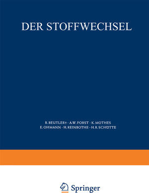 Buchcover Der Stoffwechsel | Ruth Beutler | EAN 9783662370186 | ISBN 3-662-37018-2 | ISBN 978-3-662-37018-6