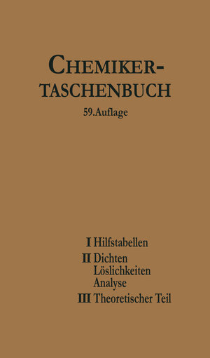 Buchcover Chemiker-Taschenbuch | Rudolf Biedermann | EAN 9783662375099 | ISBN 3-662-37509-5 | ISBN 978-3-662-37509-9