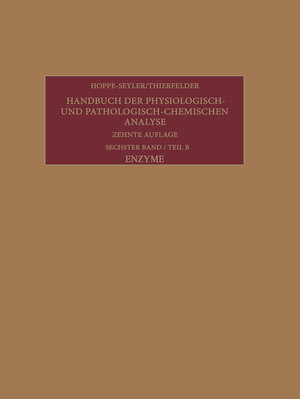 Buchcover Enzyme | Friedrich H. Bruns | EAN 9783662375785 | ISBN 3-662-37578-8 | ISBN 978-3-662-37578-5