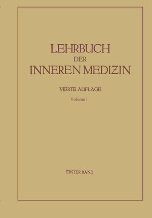 Buchcover Lehrbuch der inneren Medizin | Gustav von Bergmann | EAN 9783662378557 | ISBN 3-662-37855-8 | ISBN 978-3-662-37855-7