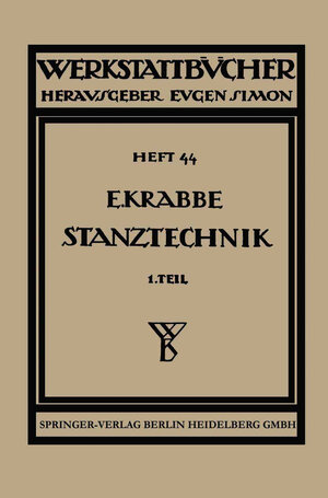 Buchcover Stanztechnik | Erich Krabbe | EAN 9783662381212 | ISBN 3-662-38121-4 | ISBN 978-3-662-38121-2