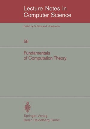 Buchcover Fundamentals of Computation Theory | Marek Karpinski | EAN 9783662401538 | ISBN 3-662-40153-3 | ISBN 978-3-662-40153-8