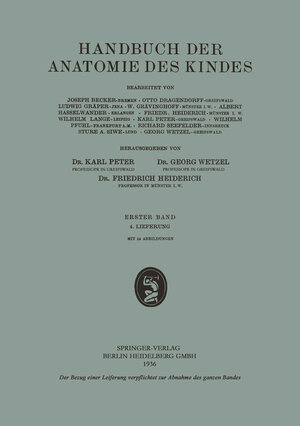 Buchcover Handbuch der Anatomie des Kindes | Joseph Becker | EAN 9783662404935 | ISBN 3-662-40493-1 | ISBN 978-3-662-40493-5
