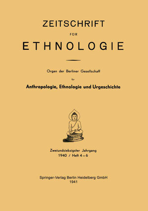Buchcover Zeitschrift für Ethnologie | Willy Fröhlich | EAN 9783662407769 | ISBN 3-662-40776-0 | ISBN 978-3-662-40776-9
