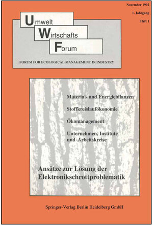 Buchcover Umwelt Wirtschafts Forum | Institut Fur Umweltwirtschaftsanalysen | EAN 9783662409879 | ISBN 3-662-40987-9 | ISBN 978-3-662-40987-9